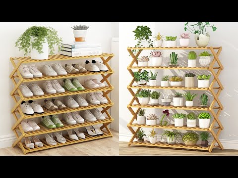 6-Layer Balcony Living Room Collapsible Solid Wood Flower Stand Potted Planting Shelves, Length: 100cm - YouTube Video