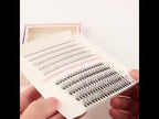 10rows /Box 10D+20D Naturally Thick Grafted Eyelashes 0.07 Single Cluster Implanted False Eyelashes - YouTube Video