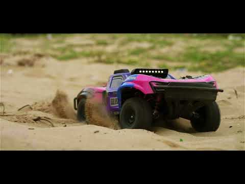 JJR/C C8826 1:10 Large 4WD High Speed Short Truck Off-road Remote Control Car(Pink Purple) - YouTube Video