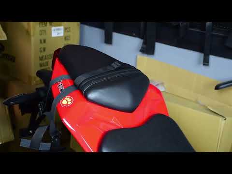 GHOST RACING GR-CWB06 PU Leather Motorcycle Tail Bag Rear Seat Travel Bag Backpack(Black) - YouTube Video