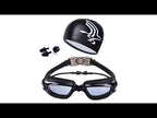 High-definition Waterproof Fogproof Swimming Goggles with Swimming Cap (Black) - YouTube Video