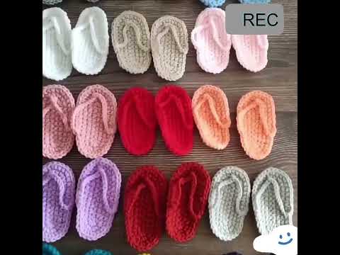 Newborn Babies Photography Props Mini Crocheted Small Slippers, Size:  Newborn Size(Yellow) - YouTube Video