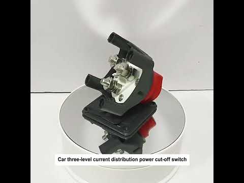 Car Auto RV Marine Boat Battery 3-level Current Distribution Selector Isolator Disconnect Rotary Switch Cut - YouTube Video
