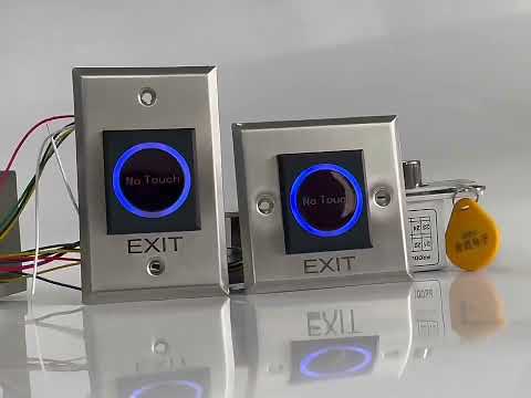 Infrared Induction Contact-free Access Control Door Open Button - YouTube Video
