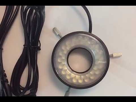 Supereyes DB04 Electronic Microscope LED Ring Light for HCB0990 - YouTube Video