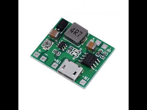 3.7V 18650 Single Cell Lithium Battery Adjustable Boost Voltage Converter Module With Charging Circuit - YouTube Video