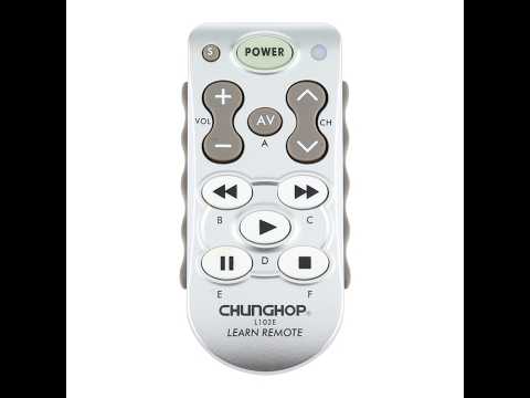 CHUNGHOP L102 DC 3V Universal Learning Remote Control - YouTube Video