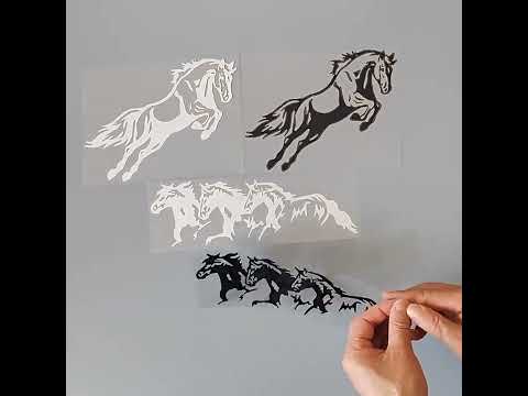 5PCS FGM-002 Carving Reflective Stickers Galloping Horse Car Body Sticker(Black) - YouTube Video