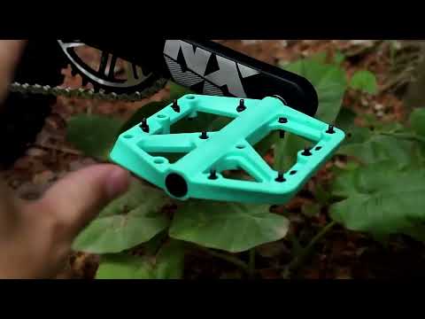 RACEWORK RK66 Mountain Bike Nylon Fiber Pedals(Black) - YouTube Video