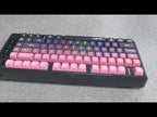 HXSJ L400 Three-mode Wireless RGB Light Thin Film 81 Keys Keyboard(Gradient Black Pink) - YouTube Video