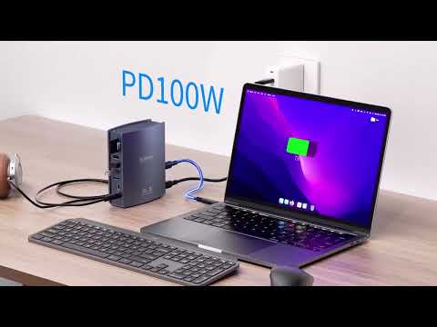 ORICO CDH-15N-GY-BP 15 in 1 Type-C HUB Docking Station - YouTube Video