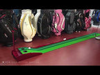 PGM 3m Golf Solid Wood Putter Trainer Practice Set Training Mat - YouTube Video