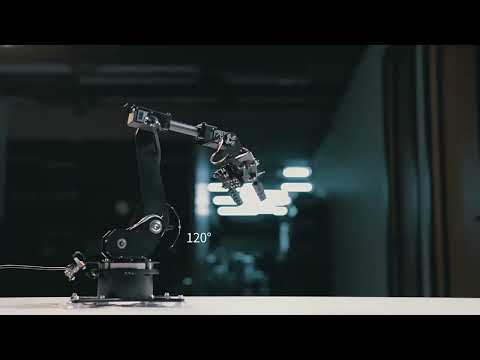 Waveshare High-Torque Serial Bus Servo, Desktop Robotic Arm Kit, Based On ESP32, 5-DOF, Plug:US Plug - YouTube Video