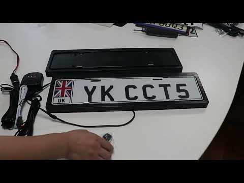 European-Standard Electric Vehicle License Plate Flip Frame Modification, Specification: Single Plate - YouTube Video