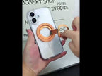 ZGA Z09 360 Degree Rotation Aluminum Alloy Ring Buckle Magnetic Phone Holder(Orange) - YouTube Video