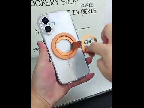 ZGA Z09 360 Degree Rotation Aluminum Alloy Ring Buckle Magnetic Phone Holder(Orange) - YouTube Video