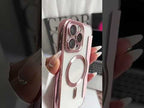 For iPhone 18 Pro Shield Magsafe RFID Anti-theft Rhombus Leather Phone Case(Pink) - YouTube Video