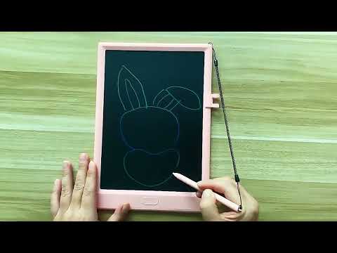 10 inch LCD Writing Board Children Hand Drawn Board, Style: Black Monochrome - YouTube Video