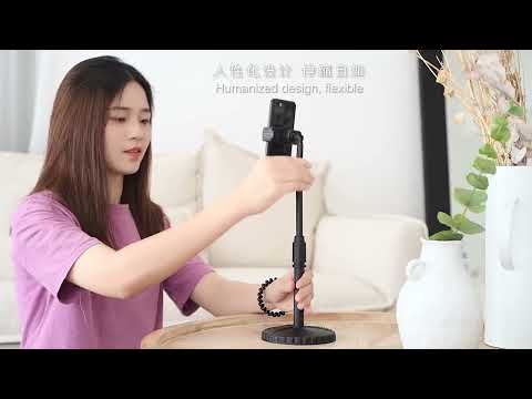 2 PCS Multifunctional Live Telescopic Mobile Phone Desktop Bracket(Classic Black) - YouTube Video