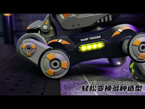 Eight Wheel Stunt Robot Dog Smart Gesture Sensor RC Kids Toy Car With Lights Music Spray Car, Style: Green Single RC - YouTube Video