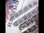 Nail Flat-back AB Crystal Strass 3D Charm Gems DIY Manicure Nail Art Decorations(01) - YouTube Video