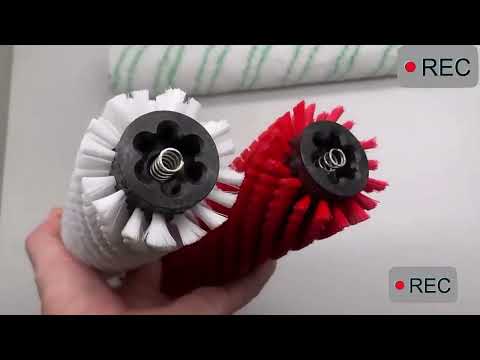 Floor Scrubber Roller Brush Replacement Part For Karcher BR30/4C, Color: White Soft Bristle Brush - YouTube Video