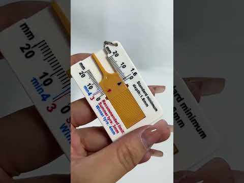 2pcs 0-20mm Plastic Tread Plan Refinding Rounds Refinding Outcome Exists Tread Tablets Plastic Tire Tread Depth Gauge(Yellow) - YouTube Video