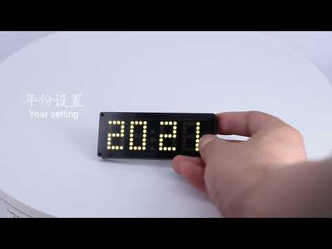 LED Dot Matrix Clock Car Thermometer Battery Voltage Measurement(White) - YouTube Video