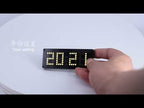 LED Dot Matrix Clock Car Thermometer Battery Voltage Measurement(White) - YouTube Video