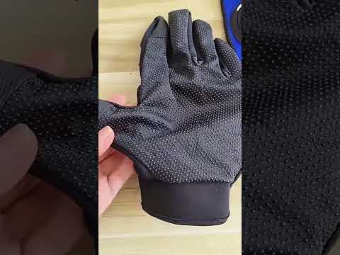 Motorcycle Gloves Men Riding Racing Anti-Slip Hard Shell Outdoor Full Finger Touchscreen Gloves, Size: Average(Black) - YouTube Video