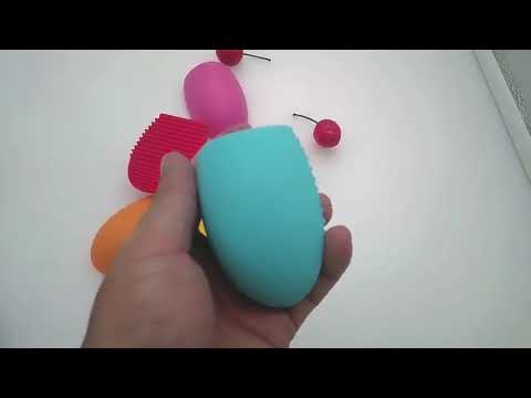 Silicone Cleaning Cosmetic Make Up Washing Brush Cleaner Scrubber Tool(Pink) - YouTube Video