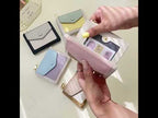 PU Leather Short Color Matching Folding Wallet Mini Portable Wallet(Black) - YouTube Video