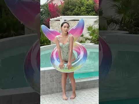 PVC Sequin Rainbow Swimming Ring, Inner Diameter:100cm(Mermaid) - YouTube Video