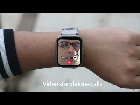 UNIWA DM66 4G Calling Smart Watch, 2GB+16GB, 1.99 inch IPS Screen Android 9.0 Support WiFi GPS(Black) - YouTube Video