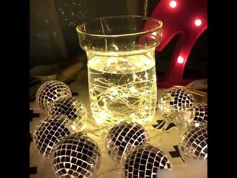 2m Silver Color Copper Wire String Light Festival Lamp / Decoration Light Strip, 20 LEDs SMD 0603 IP65 Waterproof CR2032 Button Batteries (Blue Light) - YouTube Video