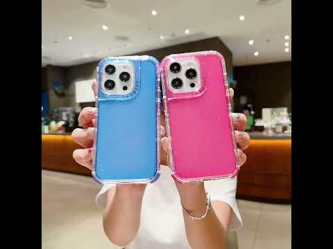 For iPhone 16 Pro Max Glitter Powder 3-in-1 TPU + PC Phone Case(Blue) - YouTube Video