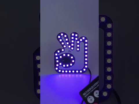 Car Interactive Finger Light Multi-function Warning Anti-rear Collision Light(Thumbs Up) - YouTube Video