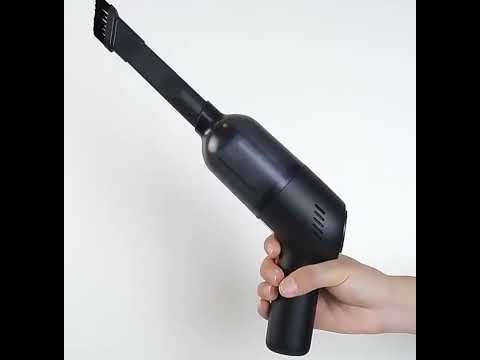 Wireless Charging Car Vacuum Cleaner Mini Handheld High Power Wet and Dry Vacuum Cleaner, Color: Blue - YouTube Video