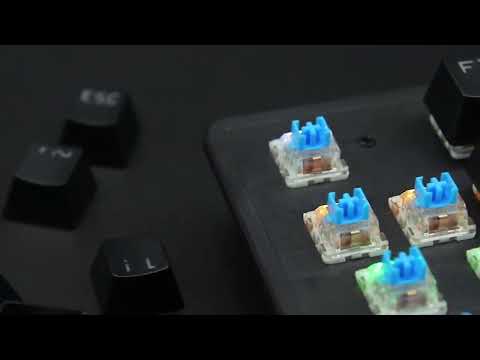 LEAVEN K880 104 Keys Gaming Green Axis Office Computer Wired Mechanical Keyboard, Cabel Length:1.6m(Black) - YouTube Video