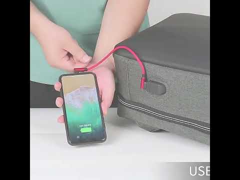 16 inch Large Capacity Password Lock Anti-Theft Laptop Backpack With USB Port(Black) - YouTube Video