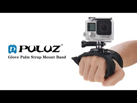 PULUZ 360 Degree Rotation Glove Style Palm Strap Mount Band for GoPro, Insta360, DJI and Other Action Cameras - YouTube Video