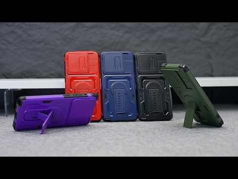 For iPhone 18 Slid Camera Shield Invisible Holder PC Hybrid TPU Phone Case(Black) - YouTube Video