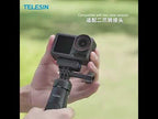For DJI Osmo Action 3 / 4 / 5 Pro TELESIN Magnetic Adapter Mount(Black) - YouTube Video