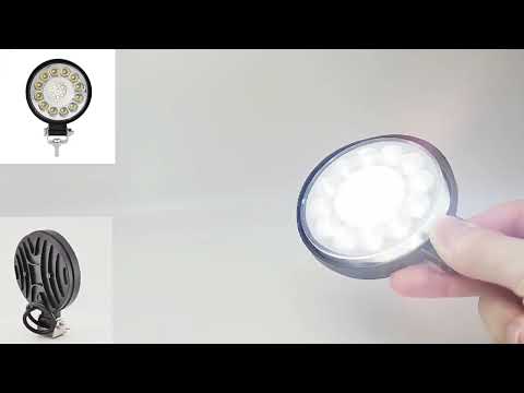 Car Round Work Light with 21LEDs SMD-2835 Lamp Beads - YouTube Video