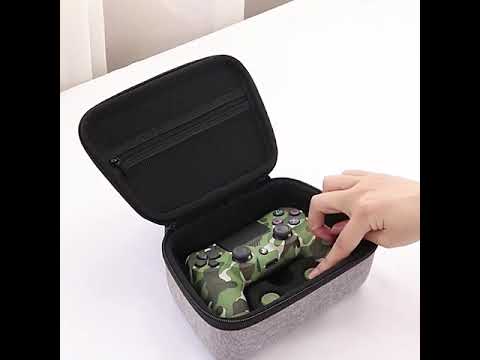 Baona EVA Hard Shell Gamepad Storage Bag For PS5 / PS4 / Xbox / Switch Pro, Style: Single-layer Gray - YouTube Video
