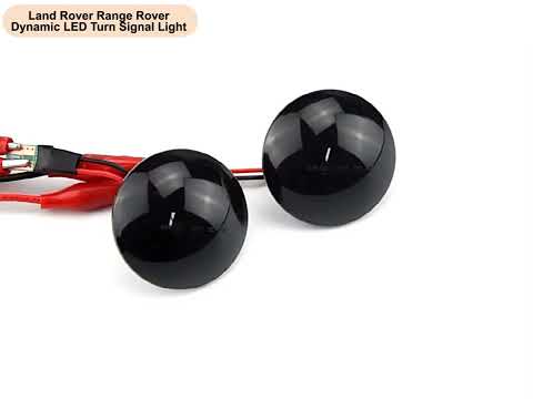2pcs For Land Rover Range Rover L322 2002-2012 Car Dynamic LED Fender Side Light (Transparent Black) - YouTube Video