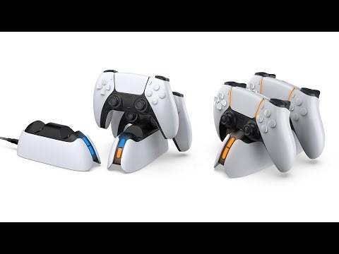 DOBE TP5-05103 Contact-Type Gamepad Charging Base With Indicator Light For PS5(White) - YouTube Video