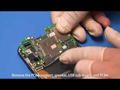 Middle Frame Bezel Plate with Side Keys for Huawei Nova 4e(Blue) - YouTube Video