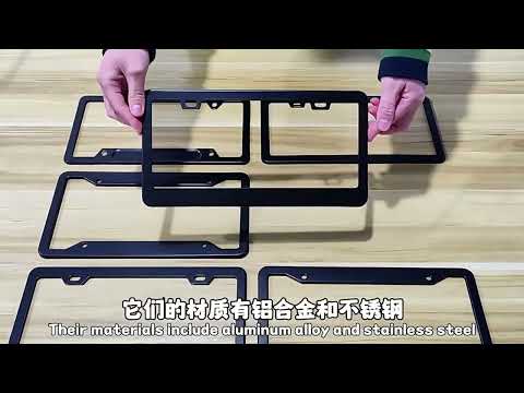 American Standard Aluminum Alloy License Plate Frame Including Accessories, Specification: Round Hole Aluminum Black - YouTube Video