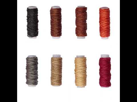 32 in 1 Hand Sew DIY Leather Goods Sewing Kit Set - YouTube Video